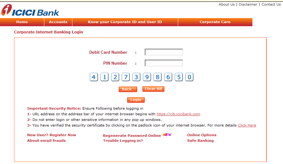 how to get icici bank statement with account number