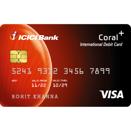 Coral Paywave Contactless Debit Card