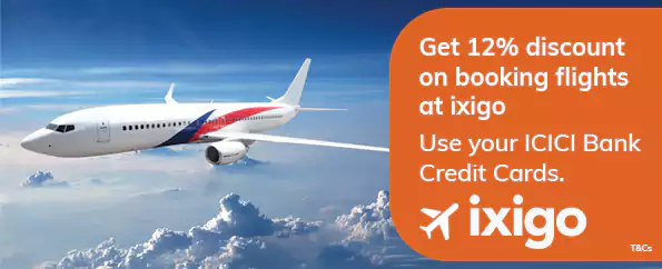 Get 12% discount on booking flights at Ixigo