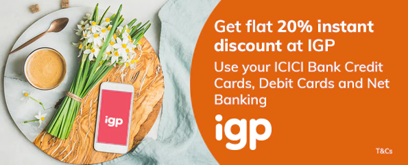 Offer applicable on ICICI Bank Credit Cards, Debit Cards and Internet Banking