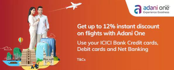 Get up to 12% Instant Discount of Rs 3000 on flight bookings 
